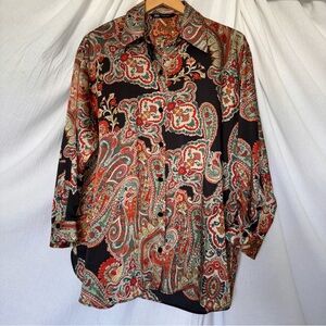 Zara Colorful Paisley Floral Shirt